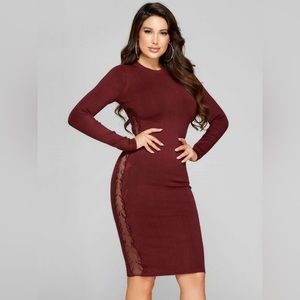 NWT GUESS By Marciano  Adisa Sweater Dress Engine Red